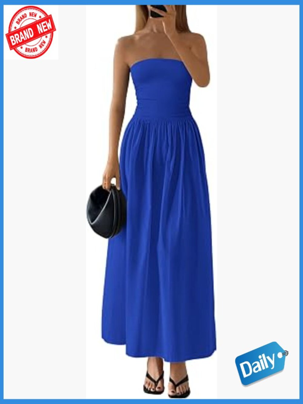 Strapless Maxi Dress A-Line Tube Top Long Formal Party